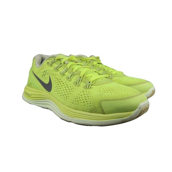 Nike Shoes Womens 11.5 Athletic Trainers Running Lunarglide 4 Volt Reflective - Picture 1 of 15